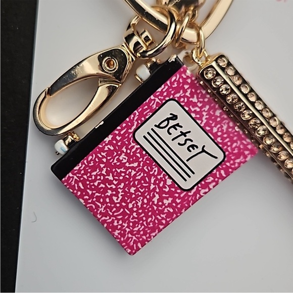 *NWT* Betsey Johnson Handbag Charm Notebook & Bling Pencil - Picture 3 of 7